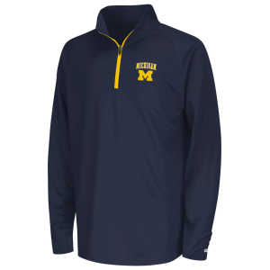 Colosseum Youth Michigan Wolverines Navy 1/4 Zip Pullover, Medium, Blue
