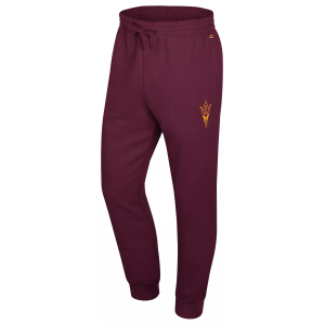 Colosseum Men's Arizona State Sun Devils Maroon Charlie Joggers, Small, Red