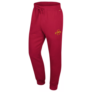 Colosseum Men's Iowa State Cyclones Cardinal Charlie Joggers, Medium, Red