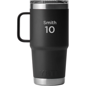YETI Custom 20 oz. Rambler Travel Mug with Stronghold Lid, Black