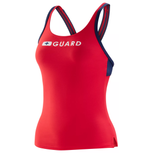 Speedo Women's Guard Tankini Swim Top, XL, Team Red