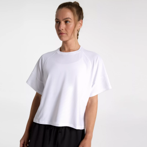 CALIA Women's Oversized Renew Boxy Tee, Large, Pure White