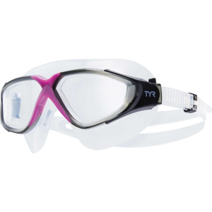 TYR Adult Femme Rogue Swim Mask, Clear/Purple/Grey