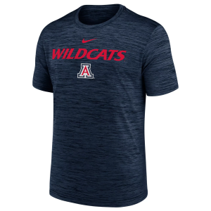 Nike Men's Arizona Wildcats Navy Velocity T-Shirt, Small, Blue