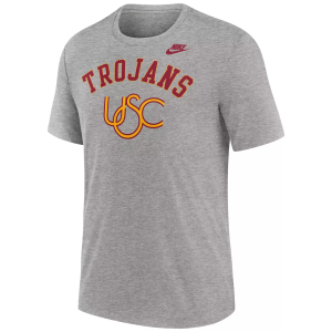 Nike Men's USC Trojans Dark Grey Heather Legacy Arch T-Shirt, Small, Gray