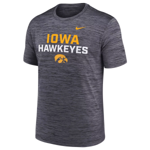 Nike Men's Iowa Hawkeyes Black Velocity Stack T-Shirt, Small