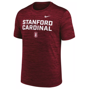 Nike Men's Stanford Cardinal Team Crimson Velocity Stack T-Shirt, Small, Red