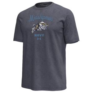 Under Armour Men's Navy Midshipmen Navy Icon T-Shirt, XL, Blue
