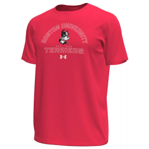 Under Armour Men's Boston Terriers Red Tech Stretch Short Sleeve T-Shirt, XL