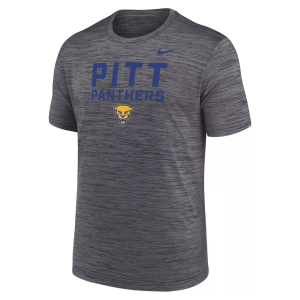 Nike Men's Pitt Panthers Grey Velocity Legend Short Sleeve T-Shirt, Small, Gray