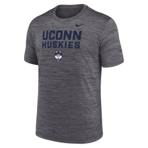 Nike Men's UConn Huskies Grey Velocity Legend Short Sleeve T-Shirt, Small, Gray