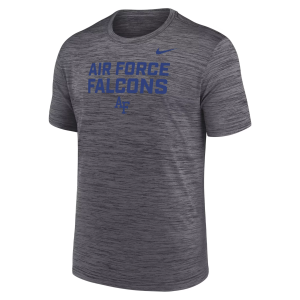 Nike Men's Air Force Falcons Grey Velocity Legend Short Sleeve T-Shirt, Small, Gray