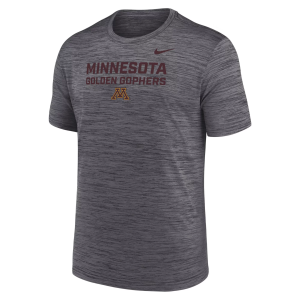 Nike Men's Minnesota Golden Gophers Grey Velocity Legend Short Sleeve T-Shirt, Small, Gray