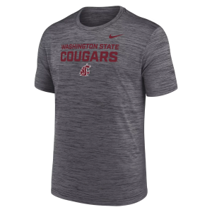 Nike Men's Washington State Cougars Grey Velocity Legend Short Sleeve T-Shirt, Small, Gray