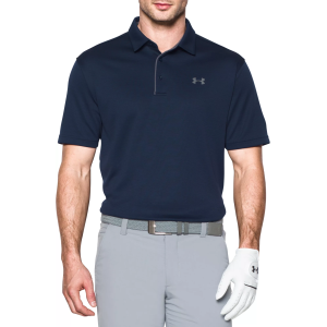 Under Armour Men's Tech Golf Polo - Extended Sizes, LT, Midnight Navy/Graphite