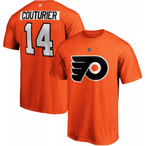 NHL Men's Philadelphia Flyers Sean Couturier #14 Orange Player T-Shirt, Small