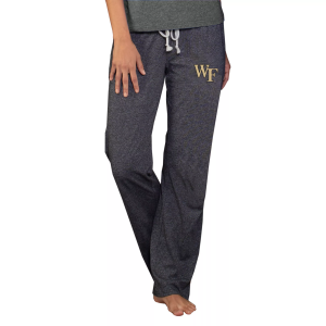 Concepts Sport Women's Wake Forest Demon Deacons Grey Quest Knit Pants, Small, Gray