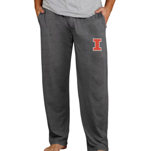 Concepts Sport Men's Illinois Fighting Illini Charcoal Quest Pants, Small, Gray