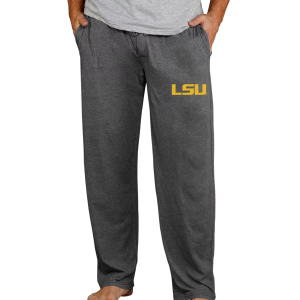 Concepts Sport Men's LSU Tigers Charcoal Quest Pants, Small, Gray