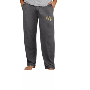 Concepts Sport Men's Wake Forest Demon Deacons Charcoal Quest Pants, Small, Gray