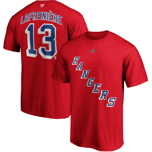 NHL Adult New York Rangers Alexis Lafreniere #13 Red Player T-Shirt, Men's, Small