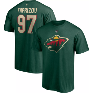 NHL Men's Minnesota Wild Kirill Kaprizov #97 Green Player T-Shirt, Medium