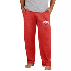 Concepts Sport Men's Ohio State Buckeyes Scarlet Quest Jersey Pants, Small, Red
