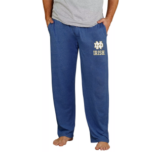 Concepts Sport Men's Notre Dame Fighting Irish Navy Quest Jersey Pants, Small, Blue