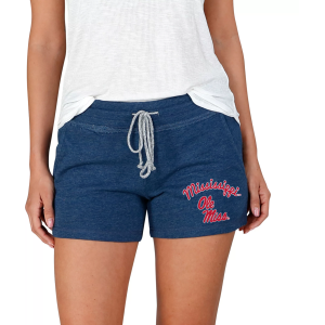 Concepts Sport Women's Ole Miss Rebels Blue Mainstream Terry Shorts, Small
