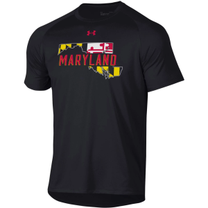 Under Armour Men's Maryland Terrapins Black 'Maryland Pride' Tech Performance T-Shirt, XXL