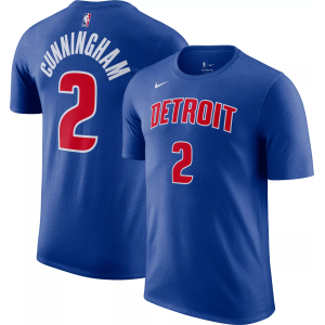 Nike Men's Detroit Pistons Cade Cunningham #2 Blue T-Shirt, Small