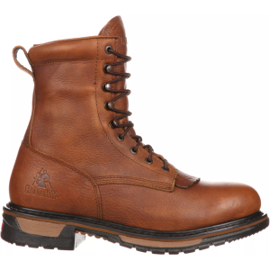 Rocky Men's Original Ride Lacer 8'' Waterproof Work Boots, 9 W, Tan Pitstop