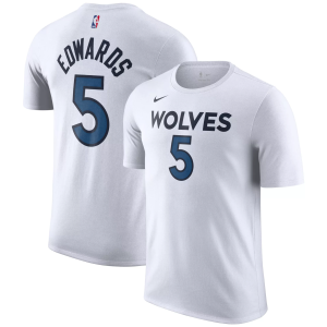 Nike Adult Minnesota Timberwolves Anthony Edwards #5 T-Shirt, Men's, Large, White