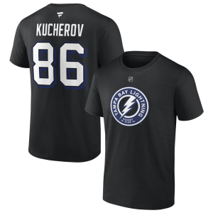 NHL Adult Tampa Bay Lightning Nikita Kucherov #86 Black T-Shirt, Men's, Small