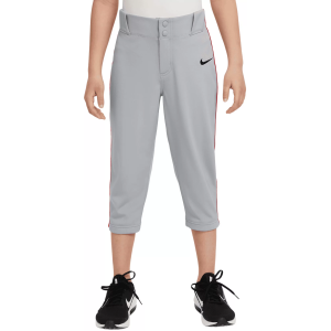 Nike Boys's Vapor Select 2 Piped High Baseball Pants, XS, Wolf Grey/University Red