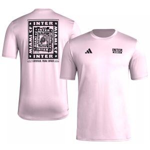 adidas Men's Inter Miami CF Pink T-Shirt, Small
