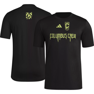 adidas Adult Columbus Crew 2025 Black Jersey Hook Away T-Shirt, Men's, Small