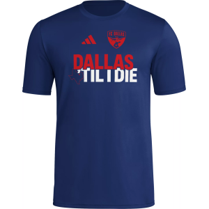 adidas Adult FC Dallas 2025 Blue Jersey Hook Away T-Shirt, Men's, Small