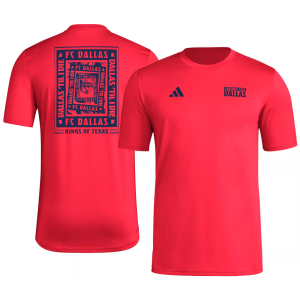 adidas Men's FC Dallas 2025 Red Local Warp T-Shirt, Small