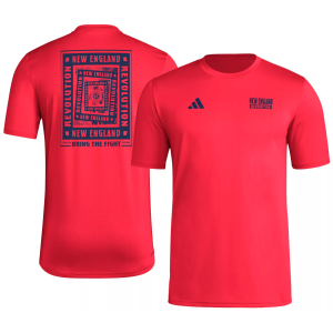 adidas Men's New England Revolution 2025 Red Local Warp T-Shirt, Medium