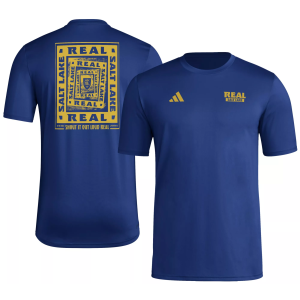 adidas Men's Real Salt Lake 2025 Blue Local Warp T-Shirt, XL