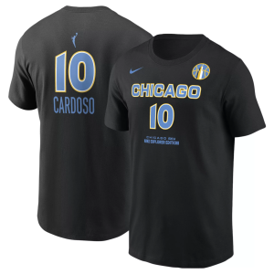 Nike Adult Chicago Sky Kamilla Cardoso #10 Explorer Black T-Shirt, Men's, Small