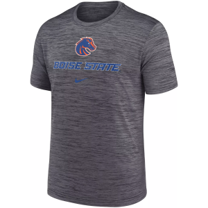 Nike Men's Boise State Broncos Grey Dri-FIT Velocity Legend Logo T-Shirt, Small, Gray