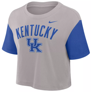 Nike Women's Kentucky Wildcats Color Block Grey T-Shirt, Medium, Gray
