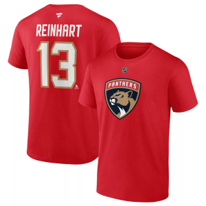 NHL Adult Florida Panthers Sam Reinhart #13 Red T-Shirt, Men's, Medium