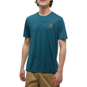 tentree Men's Sasquatch Short-Sleeve Tee, Small, Jasper Heather/Frisbee