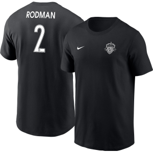 Nike Adult Washington Spirit Trinity Rodman #2 Black T-Shirt, Men's, XL