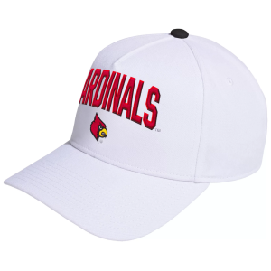 Adidas adidas Adult Louisville Cardinals White Locker Room A-Frame Adjustable Hat, Men's - $40.00 at DICK'S Sporting Goods