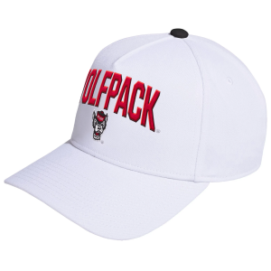Adidas adidas Adult NC State Wolfpack White Locker Room A-Frame Adjustable Hat, Men's - $40.00 at DICK'S Sporting Goods