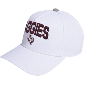 Adidas adidas Adult Texas A&M Aggies White Locker Room A-Frame Adjustable Hat, Men's - $40.00 at DICK'S Sporting Goods